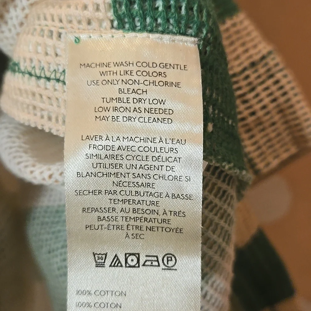 Free People We The Free Del Mar Cabana Shirt Green Sz L - Picture 3 of 6